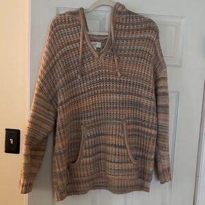 Aerie Multicolor Knit Hoodie Sweater